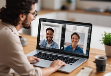 A serene couple seated on yoga mats, eyes closed, holding hands in a peaceful studio.