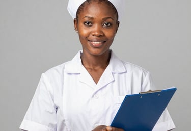 A caring doctor consulting with a patient in a bright clinic room.