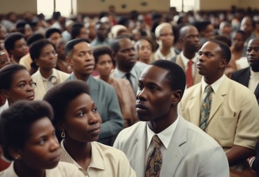 woman in blue and white shirt