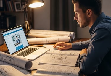 Profesional realizando una cursada técnica online en la UTN Avellaneda