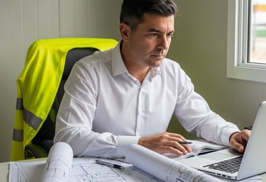 Profesional del área técnica realizando una formación online en la UTN Avellaneda
