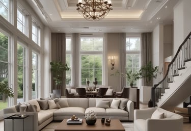 Bright, airy kitchen featuring custom cabinetry with natural wood tones and soft lighting.