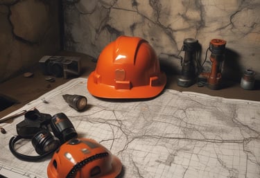 Close-up of hands shaking over a mining blueprint, symbolizing partnership and trust.