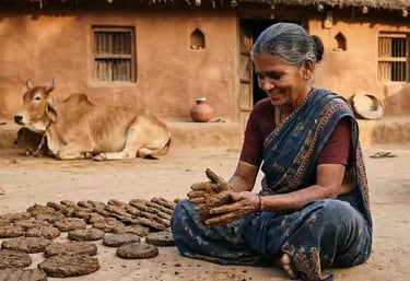 desi cow dung cakes