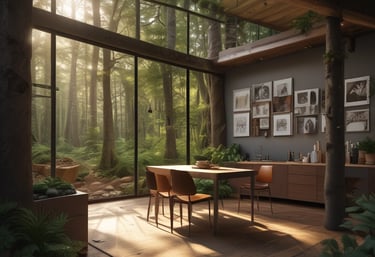 Community cafe buzzing with people sharing meals and stories in a warm, inviting space.