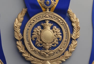 A prestigious award trophy displayed on a table.