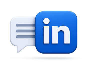 Icon illustrating LinkedIn outreach strategy for generating qualified B2B leads and booking meetings