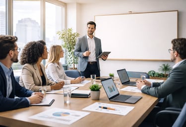 Møde om forretningsudvikling og digital optimering