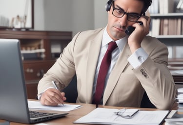 A team of professionals discussing property management strategies around a table.