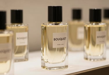 Close-up of liquid soap with delicate floral fragrance essence being added.
