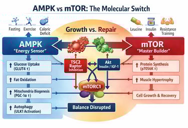 AMPK vs mTOR: The Hidden Switch That Controls Muscle, Metabolism, and Aging