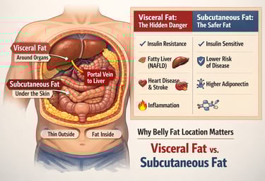 Visceral Fat vs Subcutaneous Fat: The Hidden Belly Fat Driving Diabetes and Heart Disease
