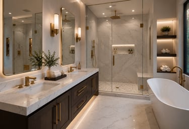 Luxury bathroom showcasing professional bathroom remodeling services.