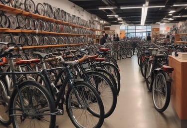 A clean, modern website interface showing a simple and user-friendly bicycle selection page.