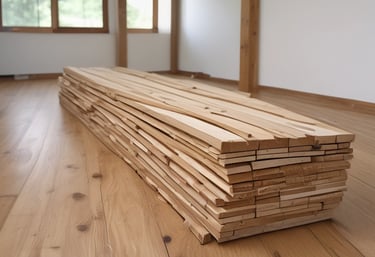 A skilled construction team working together on a new home's wooden framework under a bright sky.