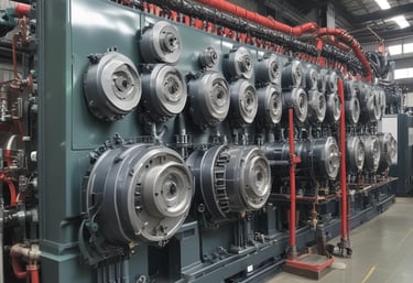 A sleek, modern electromechanical device with blue and black accents, symbolizing precision and innovation.