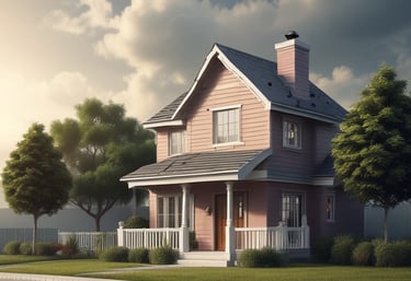 A cozy modern home with sunlight streaming through large windows, symbolizing safety and comfort.