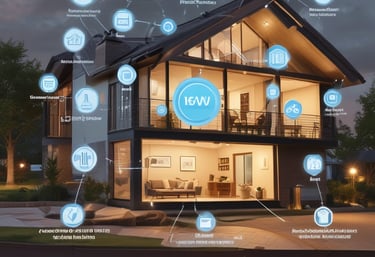 A rooftop solar panel installation catching bright morning sunlight.