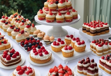 Close-up of a colorful platter featuring classic biryani garnished with fresh herbs and fried onions.