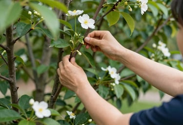 A professional gardener working carefully on a modern garden design in Kartal.
