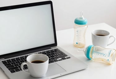 A peaceful nursery with a sleeping baby, bathed in gentle moonlight.