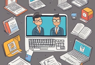 A welcoming office scene with a diverse group of software developers collaborating.