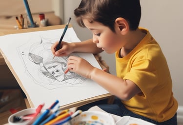 Happy artists proudly holding their medals and certificates from Indian Art Carnival.