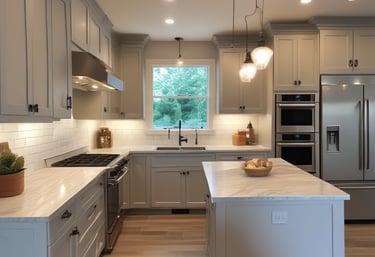 A commercial building lit up at dusk showcasing Power Plus Electric LLC's electrical work.