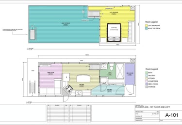 2D Floor Plan - 1st Floor and Loft
