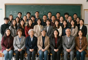 a man riding a skateboard down a street next to tall buildings