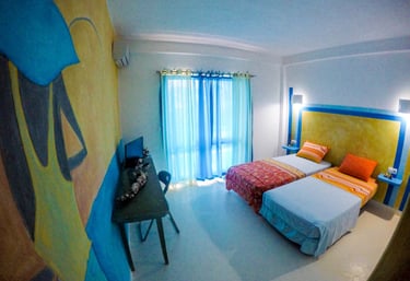 Quarto de hotel no Maio, Cabo Verde com ar condicionado e conforto essencial
