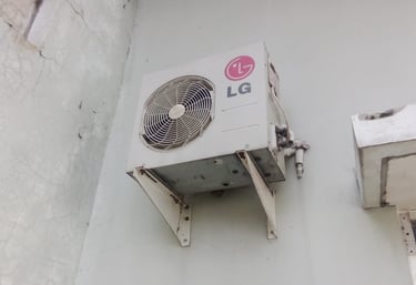 ual AC bekas LG lengkap indoor outdoor dan remote di Rahma Tia Aircond Yogyakarta