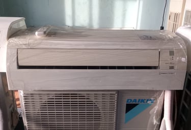 ual AC bekas DAIKIN lengkap indoor outdoor dan remote di Rahma Tia Aircond Yogyakarta