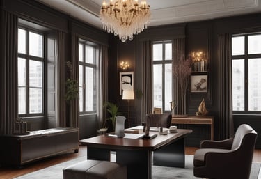 Elegant concierge assisting a traveler with personalized itinerary in a luxurious setting.