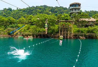 Tyrolienne à la Dark Cave à Phong Nha