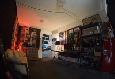 production office space at podcasting hub doing video production