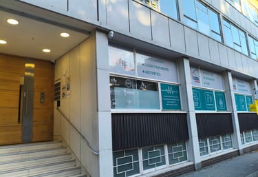 Female Gyanecologist clinic entrance