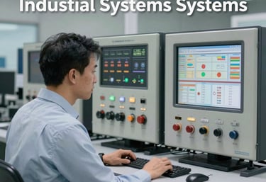 Close-up of hydraulic and pneumatic spare parts neatly organized on shelves in a warehouse.