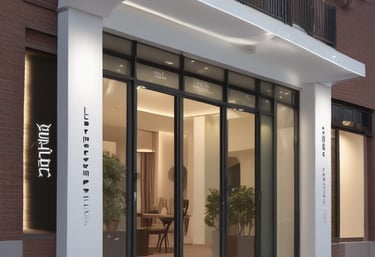 Photo of a vibrant storefront with a custom illuminated sign and branded awning.