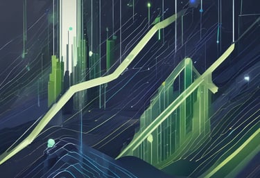 Modern workspace with dual monitors showing data analytics dashboards and campaign metrics.