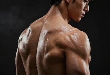 Four women practicing yoga in a park during autumn.
