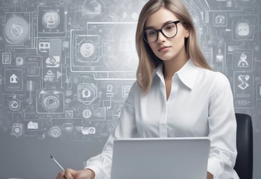 a laptop computer sitting on a desk with a laptop and a phone