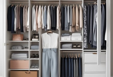 Close-up of a craftsman fitting wooden panels for interior joinery.