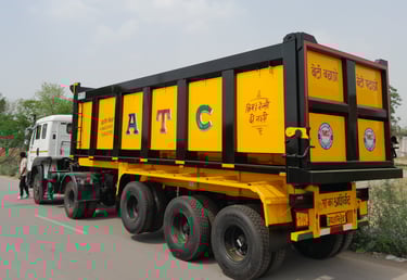A new tipper trailer by MS Engineering Works, featuring cutting-edge design and robust construction 