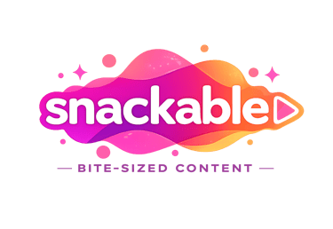 Snackable logo – short-form video and bite-sized content studio for small businesses
