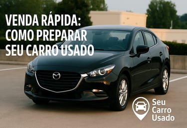Venda rápida de carro usado: dicas para preparar o veículo e atrair compradores — Mazda preto estaci