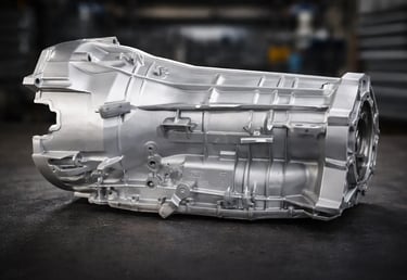 Transmissão automática da Ford F-150 em detalhe, componente envolvido no recall por falha de troca