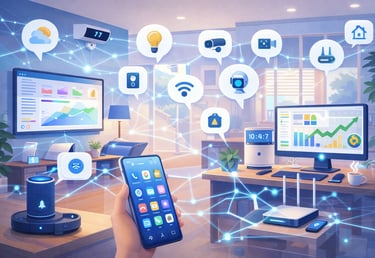 ecossistema inteligente dispositivos conectados