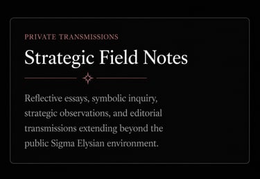 STRATEGIC FIELD NOTES