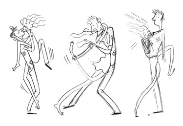 Publicité OMO illustration rough personnage féminin FEVR Paris agence motion design paris animation 